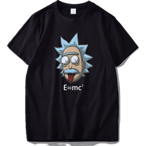 Rick and Morty T Shirt Funny Geek Style T-shirt E=MC2 Printed High Quality Cotton Short Sleeve Einstein Tee Tops