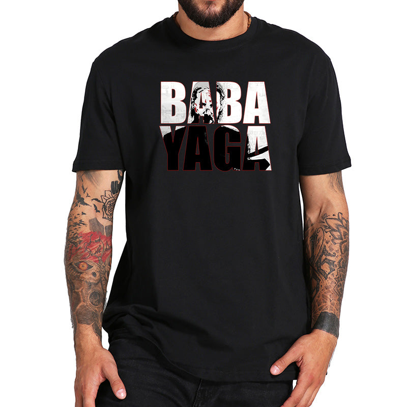 John Wick T Shirt Movie Homme BABA YAGA Printed Creative Design Tops Casual Short Sleeve Breathable Tees EU Size 100% Cotton