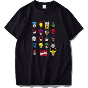 Avengers T Shirt Marvel Superhero Sign Printed EU Size 100% Cotton Tops Clothing  Homme Casual Short Sleeve Tees